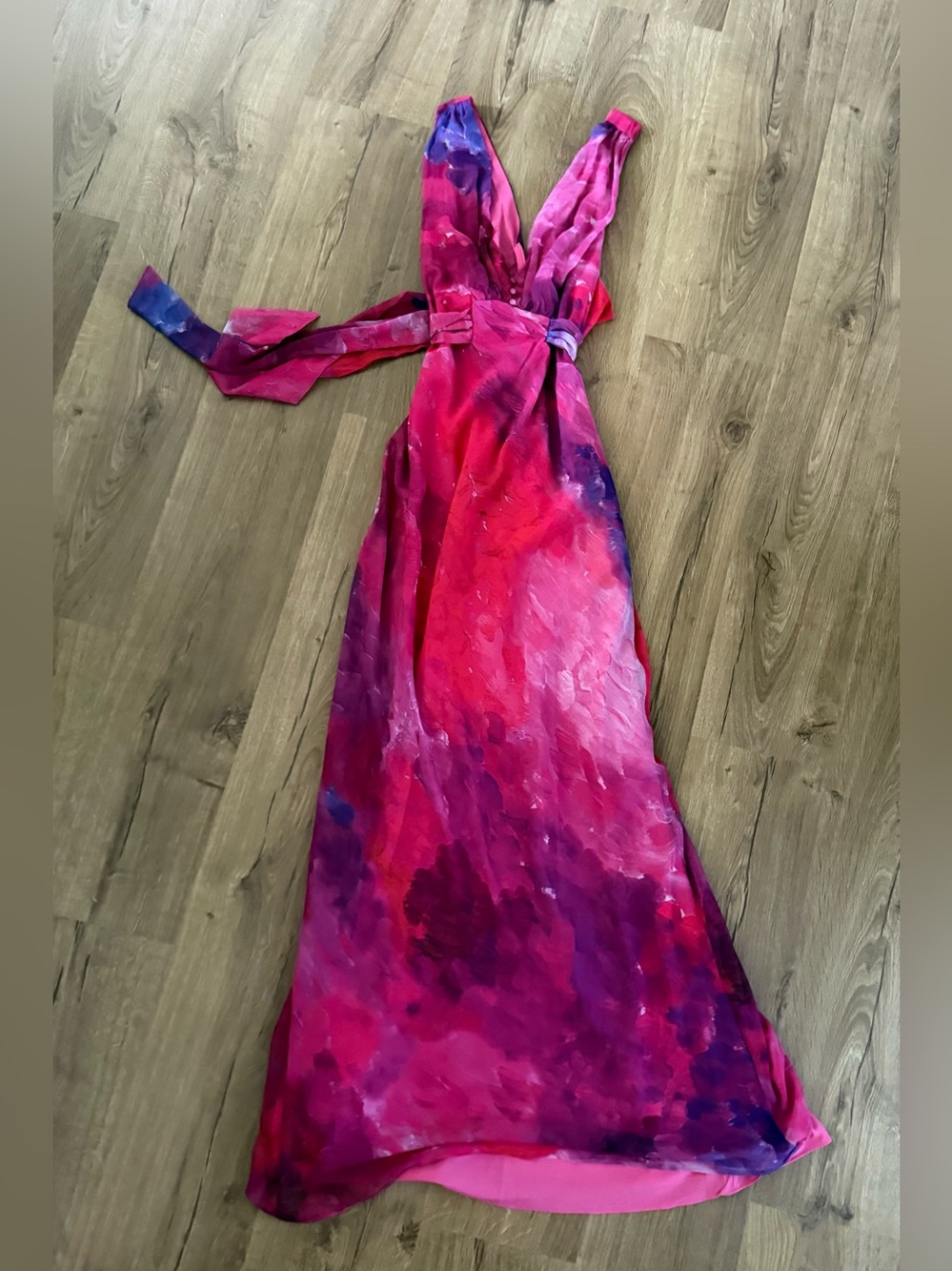 Hope & Ivy maxi dress, plunge neck, size 8